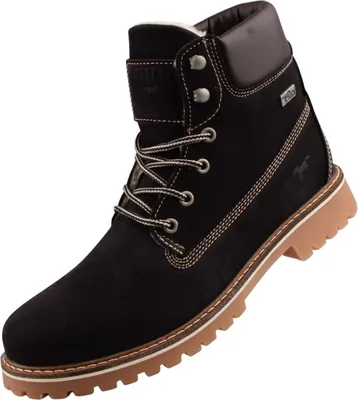 A single black boot is shown against a white background.