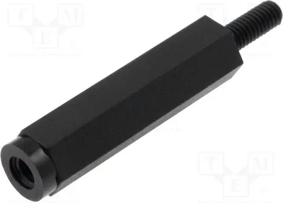 Produktbild von 10x Distanzmuffe mit Gewinde sechskant M3 M3 L: 30mm 285X30 Distanzhülsen aus Kun