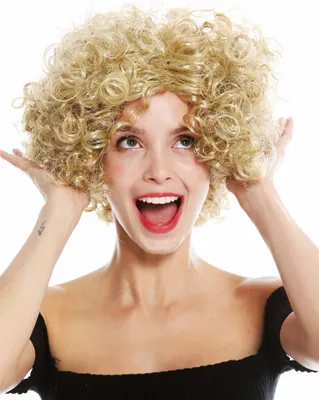 Produktbild von WIG ME UP Perücke Blond lockig Mittelscheitel Kurz 1352-ZA89