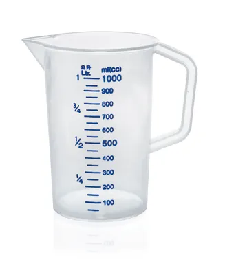 Produktbild von Messbecher, Kunststoff, 0,5 - 5,0 Liter wählbar, 100 ml Skalierung : 5 Liter Variante: 5 Liter