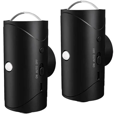 Produktbild von 2 Stück intelligentes LED-Nachtlicht, RGB Farbverlauf, kabellose LED Wandleuchte mit Bewegungssensor, wiederaufladbare magnetische Wandlampe