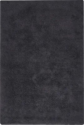 Produktbild von BELIANI Badematte Schwarz Baumwolle 60 x 90 cm Rechteckige Form Flauschiger Badematte Badezimmer Zubehör Modernes Design