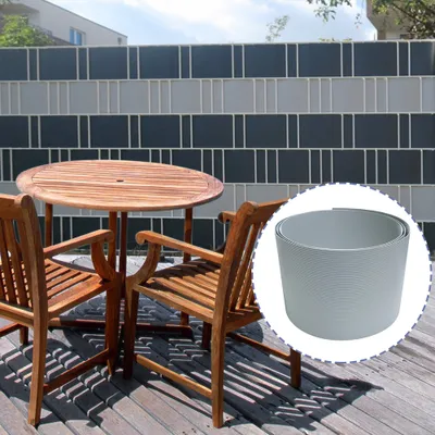 Obrázek produktu pro LARS360 20ks tuhých PVC větrných zábran na ochranu soukromí dvojité plotové zástěny UV, 50m x 19cm (šedá)