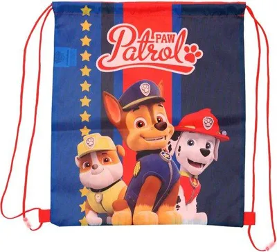 Zdjęcie produktu dla Plecak/torba sportowa Paw Patrol Chase dla dzieci - niebieski/czerwony - poliester - 40 x 35 cm