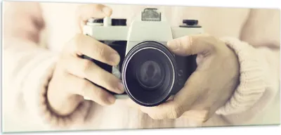 Produktbild von Bilder auf glas - Einteilig - Die Kamera Retro Fotografie - 100x40cm - Glasbilder - Wandbilder - Bilder - Wanddekoration aus Glas - Glas Bilder - Wandbild auf Glas - GAB100x40-4930