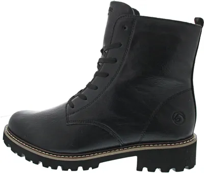 Produktbild von Remonte Damen Stiefelette Leder Schnürbootie mit profilierter Sohle D8661, Größe:39 EU, Farbe:Schwarz