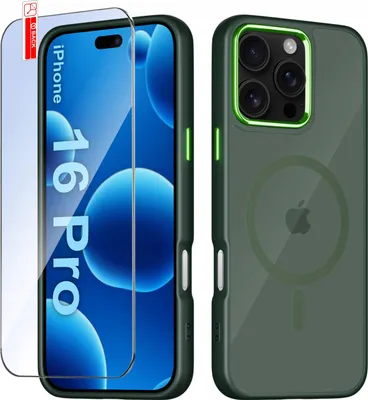 Immagine prodotto di Custodia per iPhone 16 Pro per MagSafe MATT Magnetica PREMIUM + Vetro 9H