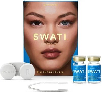 Obrázek produktu pro Swati Barevné 6měsíční čočky Sapphire 1 pár