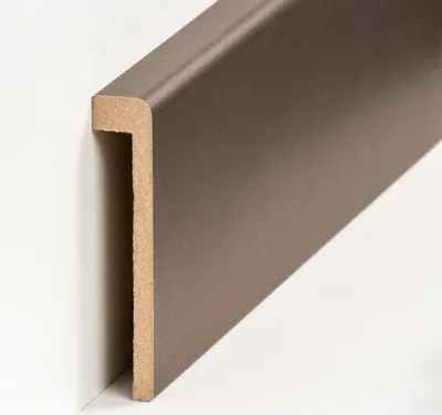 Produktbild von Fliesenabdeckleiste Bis 85 mm Höhe 19 x 96 x 2500 mm Braun MDF-Kern foliert Abdeckleiste für Fliesensockel by PROVISTON 62.5 Meter | 25 Stück