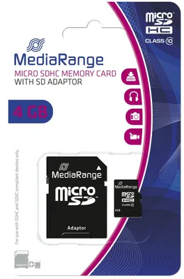Image de 4 Go microSDHC (noir, classe 10)