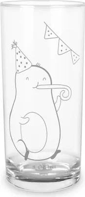 Produktbild von Mr. & Mrs. Panda Glasbecher Avocado Geburtstag 200 ml - Transparent - Geschenk, Cocktailglas, Feier, Saftglas, Longdrinkglas, Frucht, Party, Wasserbecher, Glas, Tumbler