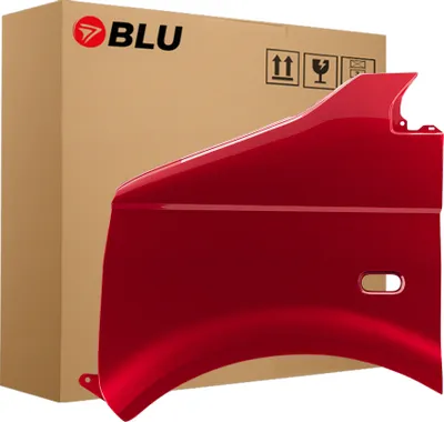Produktbild von BLU Kotflügel Passend für VW Volkswagen Transporter T5 / Multivan LC3X Links Rot MuranoRot | 2003-2015 | Vorderseite Vorne | Lackiert | Einbaufertig
