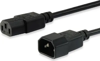 Image de Equip Kaltgeräteverl.-Kabel IEC C14 -> IEC C13 St/Bu 1,80m Polybeutel