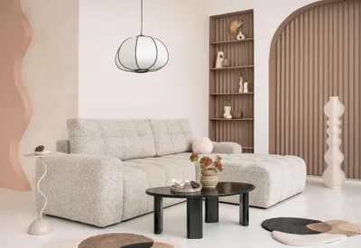 Produktbild von MIUFORM Lulu Ecksofa mit Bettfunktion und Bettkasten L-FORM RECHTS – 236 x 184 cm - Saltz und Pfeffer - Sofa Schlafsofa Couch Modulsofa