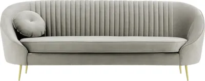 Produktbild von SLF24 - Dreisitzer-Sofa Kooper mit Ziernähten - hellgrau - Velluto 15
