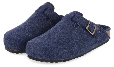 Imagen del producto de Zapatillas de estar por casa para hombre, color azul, de fieltro, talla 42
