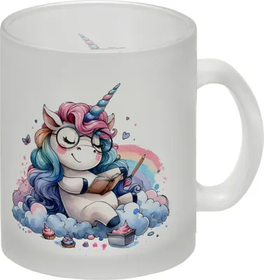 Produktbild von Träumendes Einhorn Glas Tasse