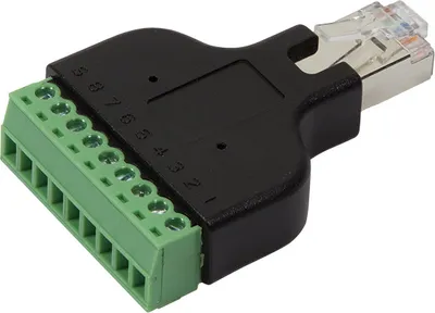 Immagine prodotto di Adattatore da spina RJ45 a morsettiera 8 pin LogiLink (sfuso)