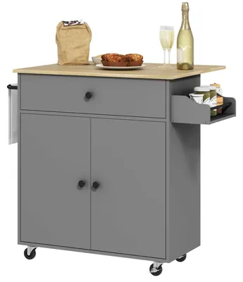 Immagine prodotto di Isola da cucina – Tavolo da cucina mobile con spazio contenitivo, cassetto e piano di lavoro estendibile