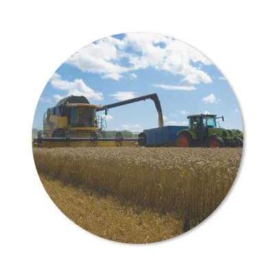 Produktbild von MuchoWow® Mauspad Mousepad Traktor - Bauernhof - Landleben - Ernte - Getreide 20x20 cm - Mousepads - Maus Mat - Pad - Mausunterlage - Schreibtischmatte