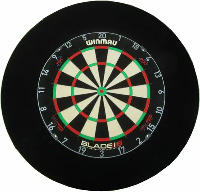 Produktbild von Winmau Blade 6 Triple Core PDC Carbon Dartboard Darts Board + Surround Schwarz