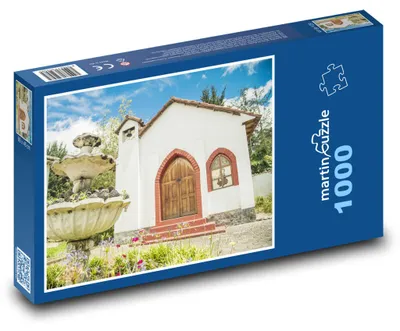 Zdjęcie produktu dla Puzzle 1000 Kaplica w ekwadorskim ogrodzie - martinpuzzle