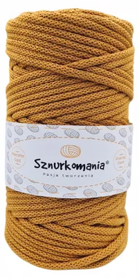 Produktbild von Sznurkomania Baumwollschnur 5mm 100m Senfgelb für Makramee