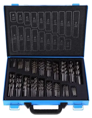 170-teiliges HSS-Bohrer-Set, 1–10 mm, Metallbohrer, Aufbewahrungsbox
