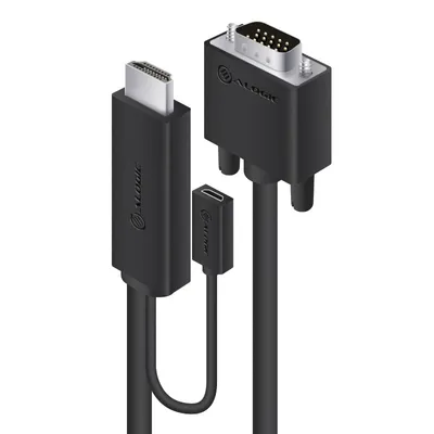 Image de Alogic HDMI Kabel HDMI -> VGA 2m mit USB Power