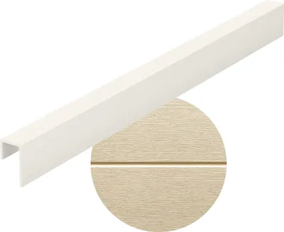 Obrázek produktu pro VOX Kerrafront FS-251 Univerzální lišta 3 m Béžová Fasádní profil Příslušenství pro fasádní lamely Kerradeco Siding Zakončovací lišta Odolná proti UV záření Dlouhá životnost