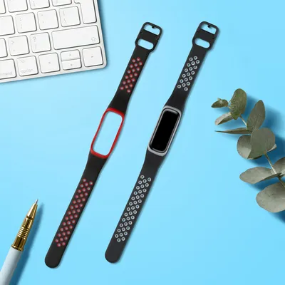 Produktbild von kwmobile 2x Sportarmband kompatibel mit Samsung Galaxy Fit 2 Armband - Fitnesstracker Band Set aus TPU Silikon