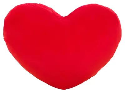 Herzförmiges Plüschkissen 20 cm rot – Dekokissen für Sofa & Bett