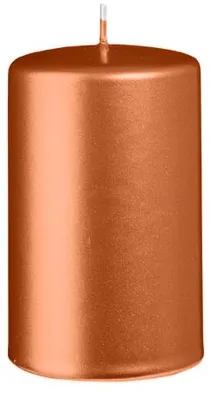 Produktbild von Stumpenkerzen Metallic Matt Orange 100 x Ø 60 mm, 12 Stück