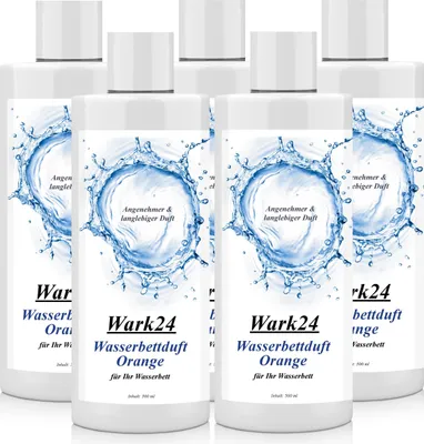 Produktbild von Wark24 Wasserbettduft Orange basierend auf natürlichen Ölen 500ml (5er Pack)