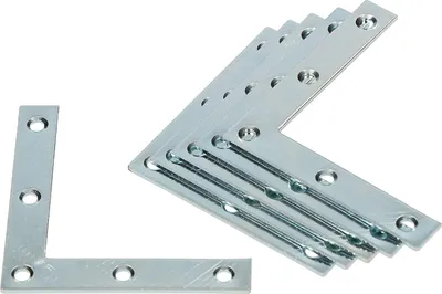 Produktbild von KOTARBAU® 10er Set Eckwinkel 60 x 60 x 10 x 1,5 mm Winkelverbinder Eckhalterung Flachwinkel L-Form Möbelwinkel zum Verstärken von Fenstern Türen Holzkonstruktionen