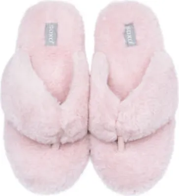Produktbild von Damen Hausschuhe von SOXO – Größe 35-36 – Warme, rutschfeste Flip-Flops mit Futter – Geburtstagsgeschenk – Geschenk für die Ehefrau