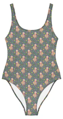 Produktbild von Mr. & Mrs. Panda Badeanzug Bär Wandern Größe XXL - Grau - Geschenk, Bergsteigen, Spazieren, Freizeitsport, Damen-Badeanzug, Bademode, Shape-Badeanzug, Outdoor Sport