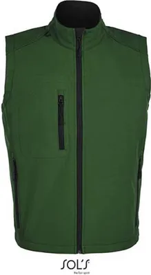 Produktbild von SOLs 46601 | Mens Sleeveless Softshell Rallye Weste / Bodywarmer - Farbe: Bottle Green - Größe: 3XL