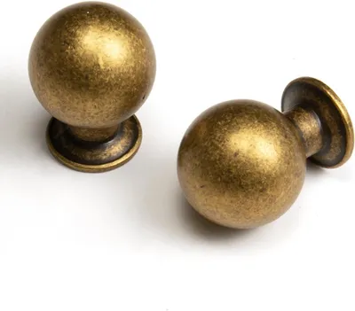 Produktbild von Möbelknopf vintage, antik Messing, Kugelform, für Möbel
