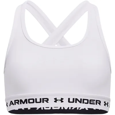 Produktbild von UNDER ARMOUR Crossback Sport-BH Mädchen 100 - white/black/white L (149-160 cm)