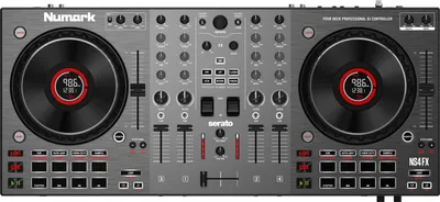 Produktbild von Numark NS4FX 4-Kanal DJ Controller Pult, Touch-Jogwheels mit Display, Pads und Effekten, Booth- und Main-Ausgänge, Serato DJ Lite Enthalten