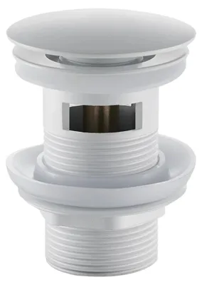Zdjęcie produktu dla szkło ceramiczneO – Odpływ umywalkowy – 5/4” typu click-clack z przelewem – 25/60 mm – biały matowy