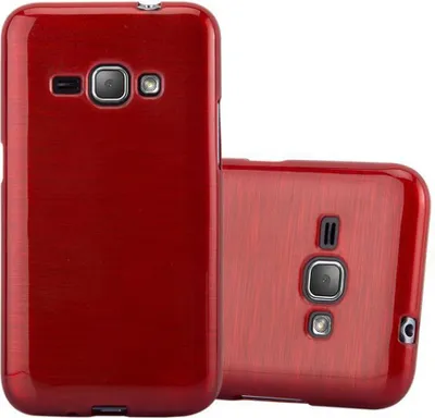 Produktbild von Cadorabo Hülle für Samsung Galaxy J1 2016 Schutz Hülle in Rot Schutzhülle TPU Silikon Etui Case Cover
