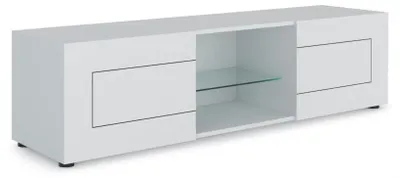 Immagine prodotto di Mobile Tv 2 Ante Con Vano A Giorno 150x40x40 cm Elios Bianco Lucido
