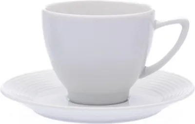 Produktbild von Thun 1794 Weiße Porzellantasse mit Untertasse, 150 ml, Lea, Thun
