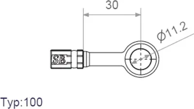 Obrázek produktu pro JMT TYP100 chromovaný kroužkový konektor 11,2 mm 0