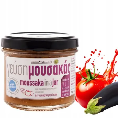Produktbild von Griechische Moussaka-Paste 100 g – Authentischer Brotaufstrich mit Auberginen, Tomaten und Gewürzen aus Griechenland