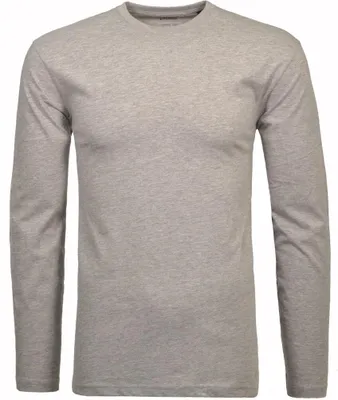 Ragman Langarm-T-Shirt langarm rundhals in grau