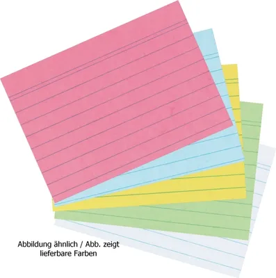 Produktbild von Karteikarten A7 liniert blau VE=8x100 Stück