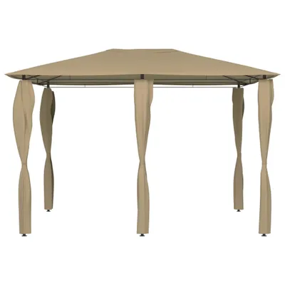 Produktbild von vidaXL Pavillon mit Pfostenabdeckungen 3x4x2,6 m Taupe 160 g/m²